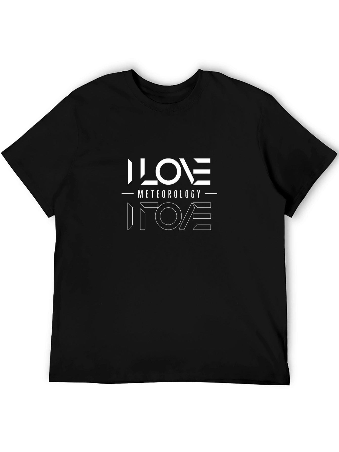 I Love Meteorology Black Graphic Tee