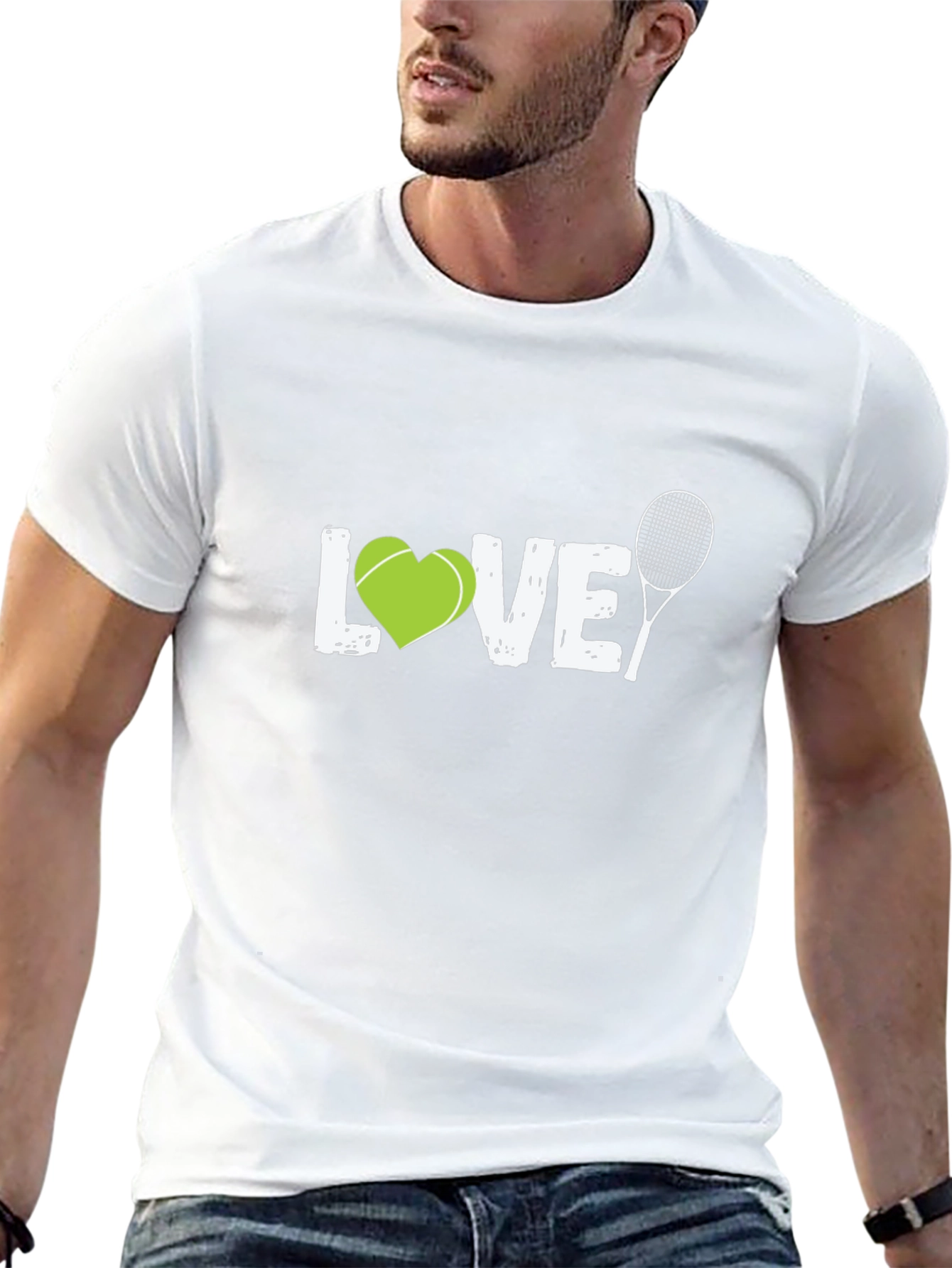 Tennis LOVE Graphic Tee | Sporty Casual Shirt