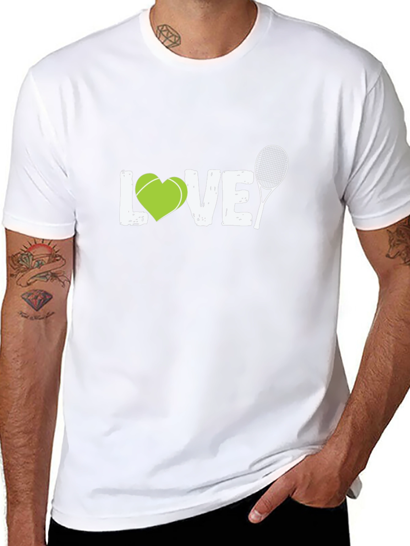 Tennis LOVE Graphic Tee | Sporty Casual Shirt