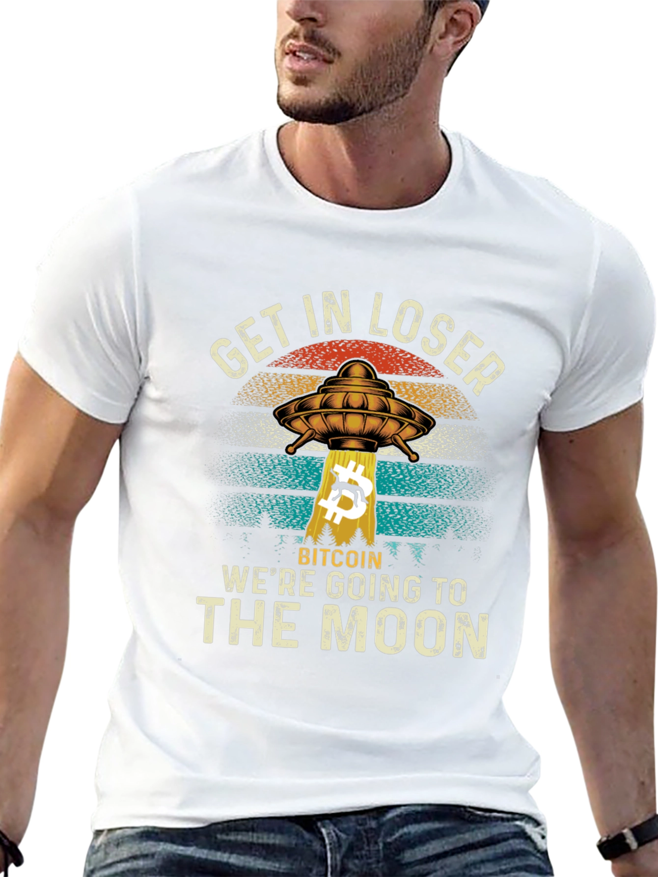 Bitcoin to the Moon Graphic Tee