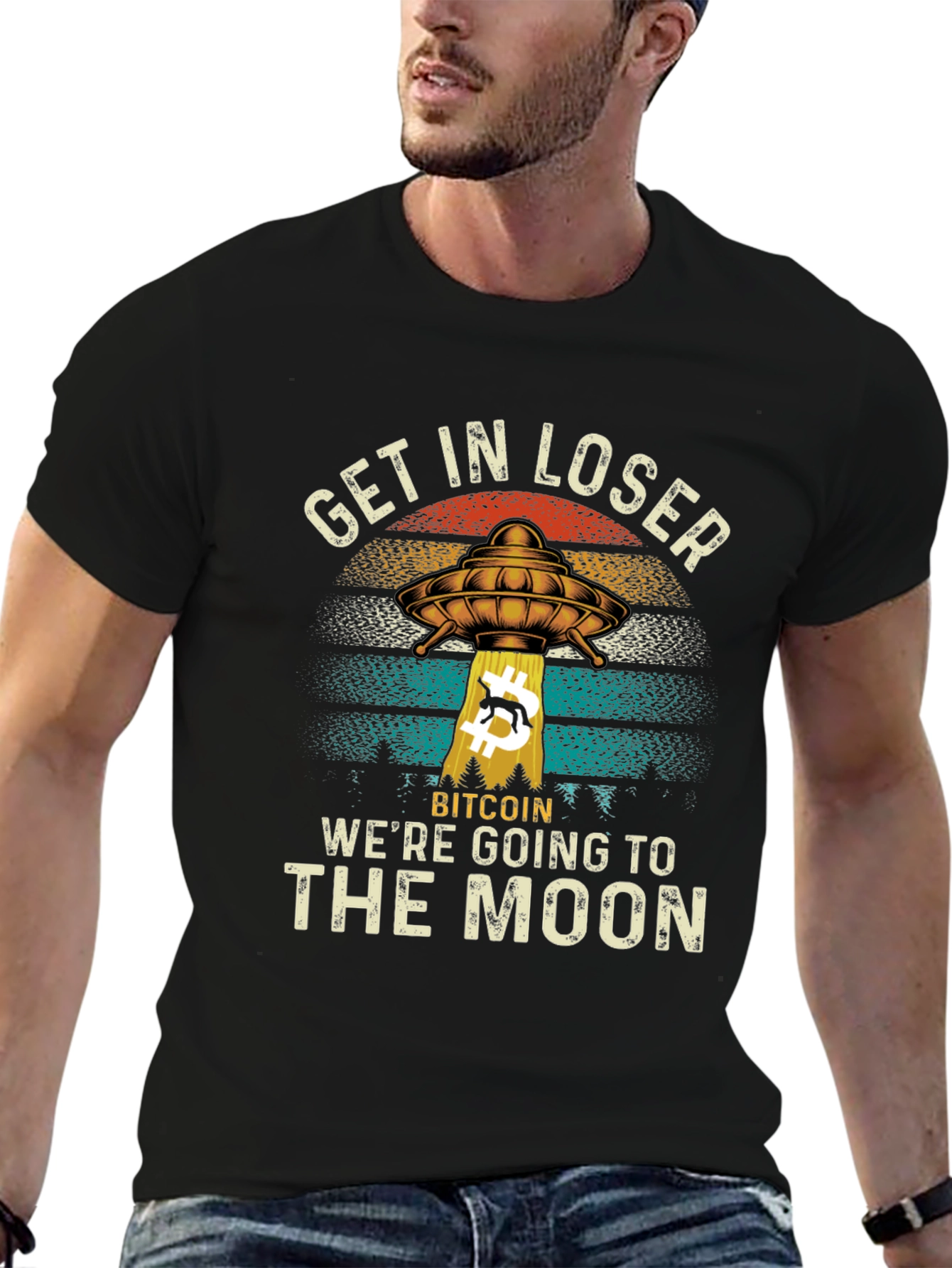 Bitcoin to the Moon Graphic Tee