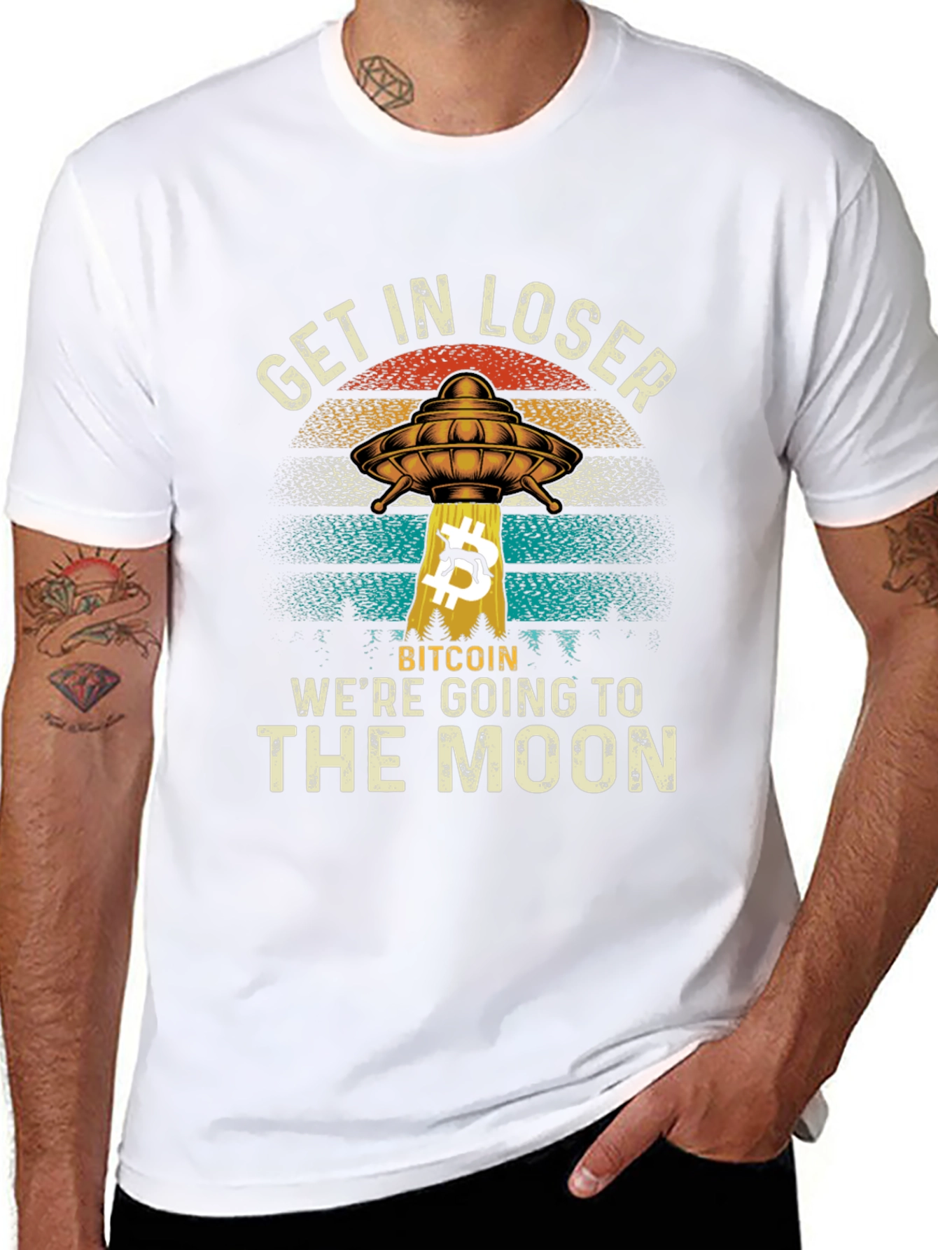 Bitcoin to the Moon Graphic Tee