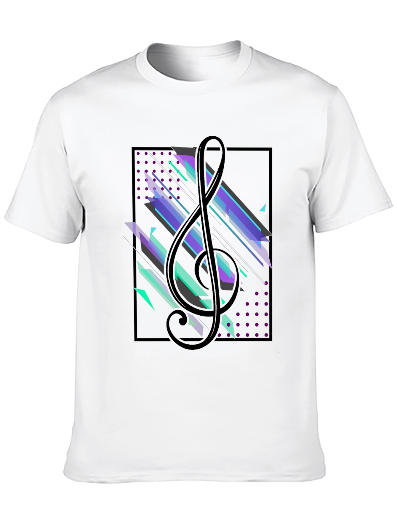 Abstract Music Treble Clef Graphic Tee
