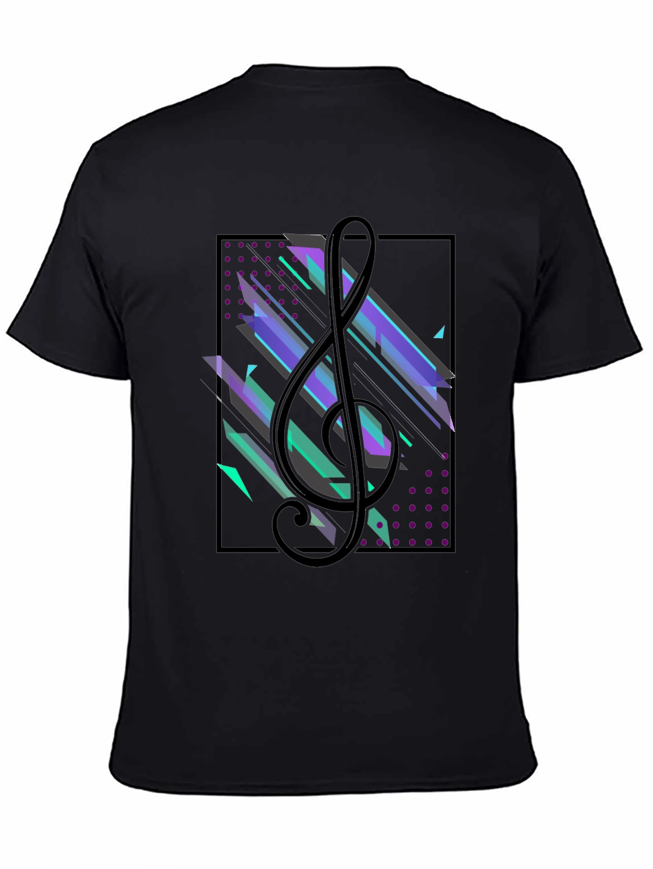 Abstract Music Treble Clef Graphic Tee