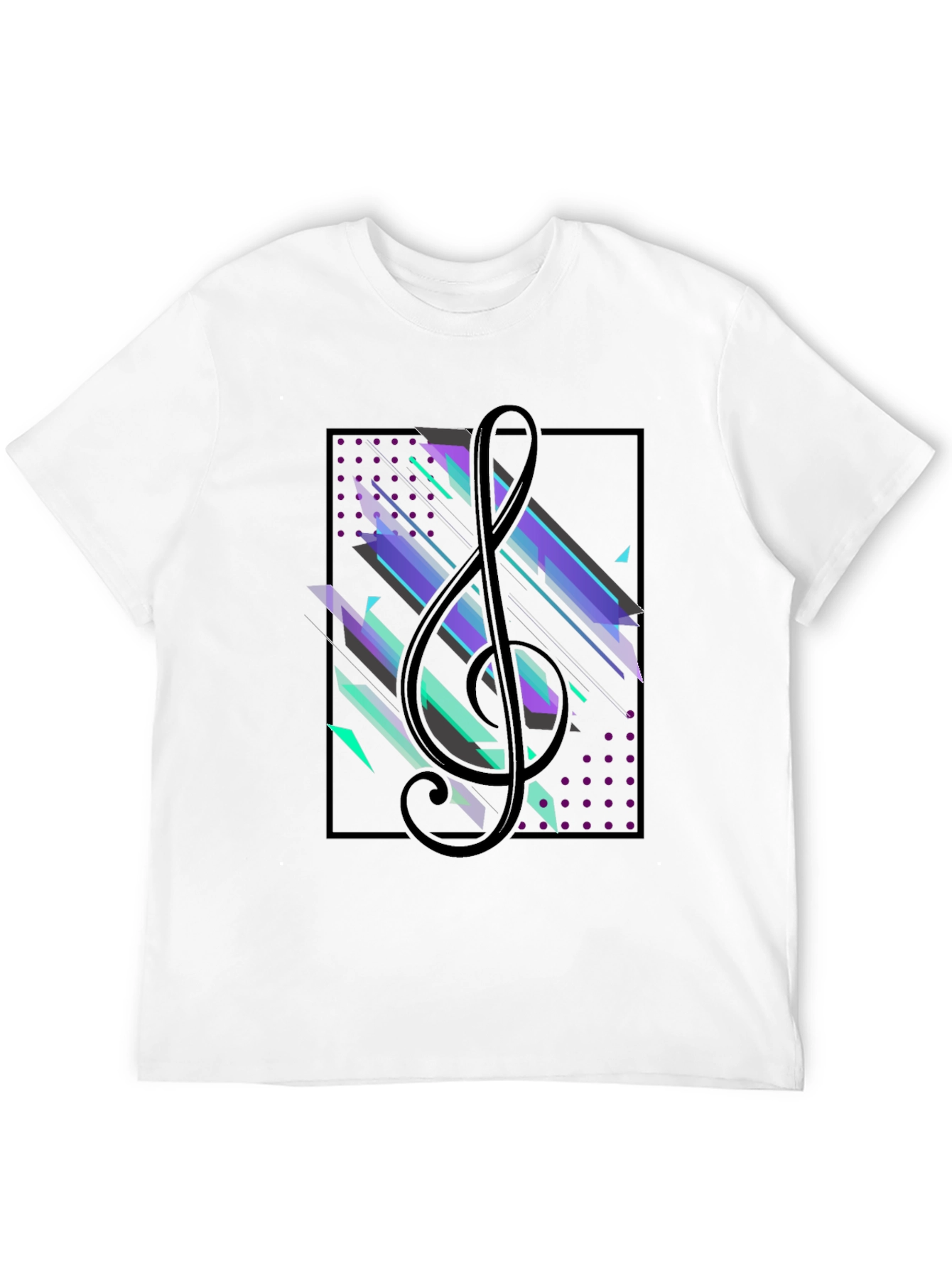 Abstract Music Treble Clef Graphic Tee