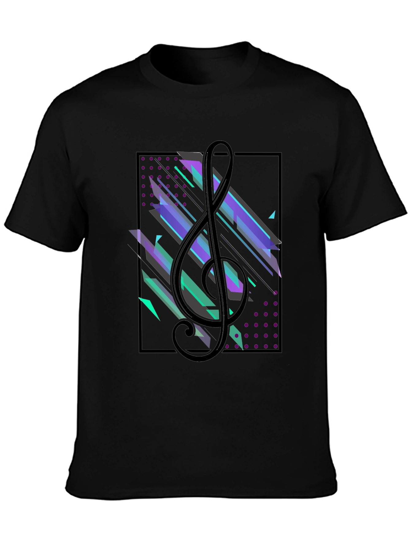 Abstract Music Treble Clef Graphic Tee