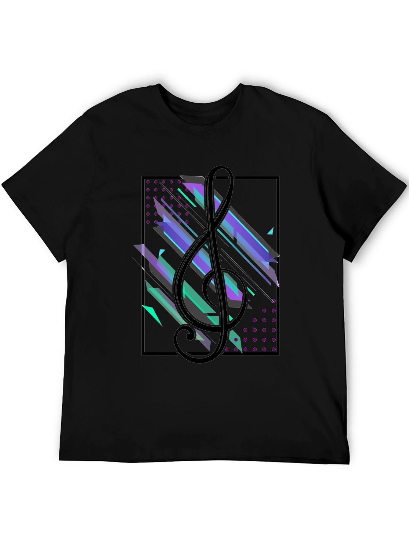 Abstract Music Treble Clef Graphic Tee