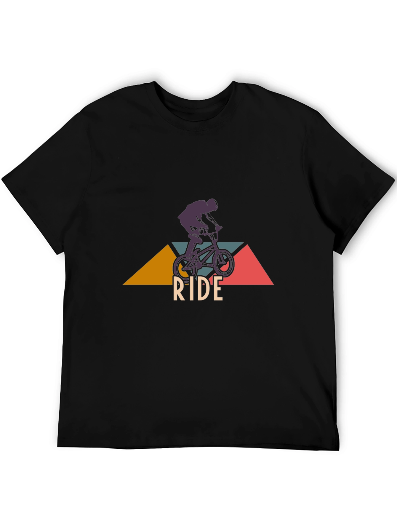 BMX Ride Graphic Tee - Black Cotton T-Shirt