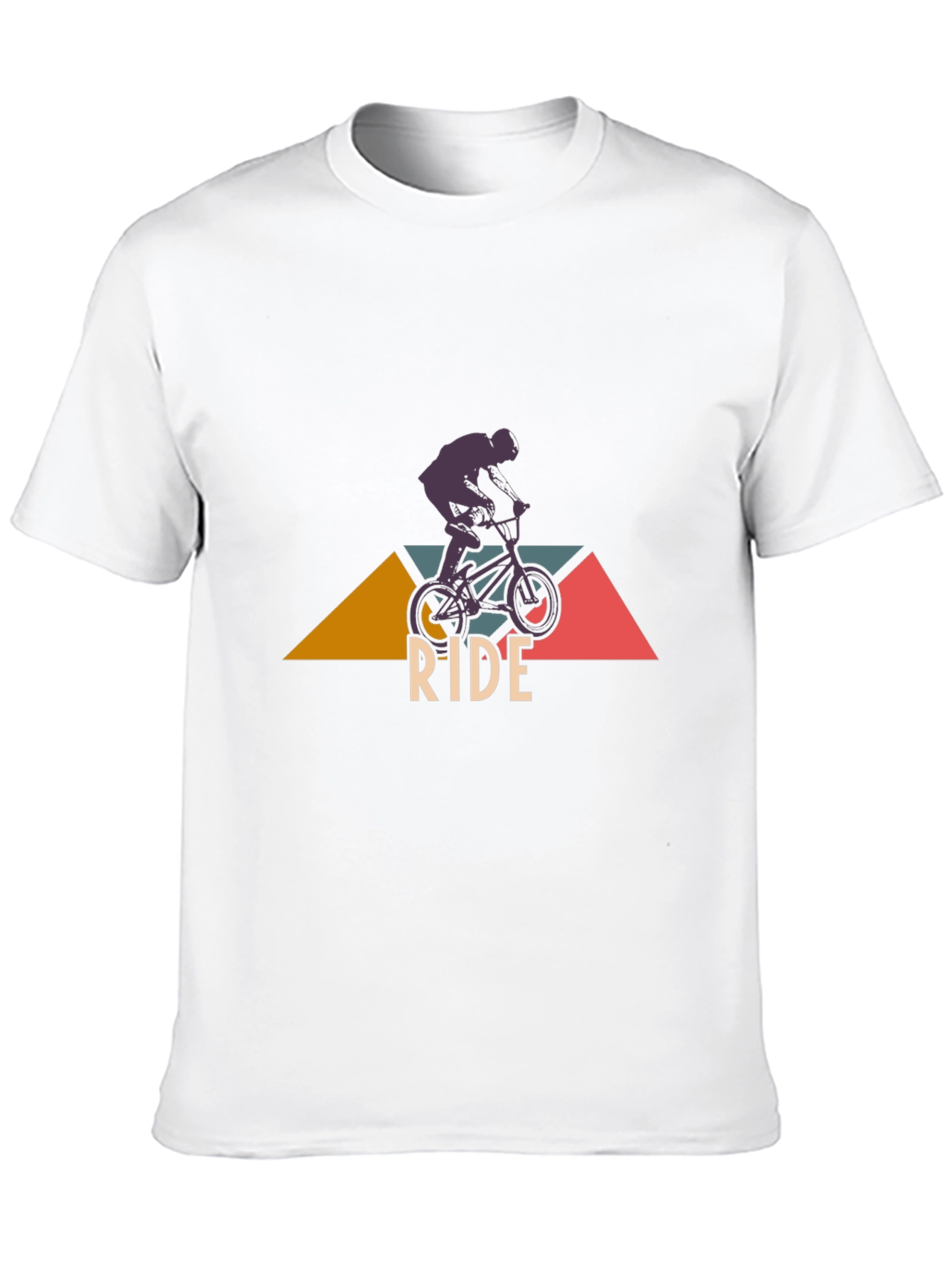 BMX Ride Graphic Tee - Black Cotton T-Shirt