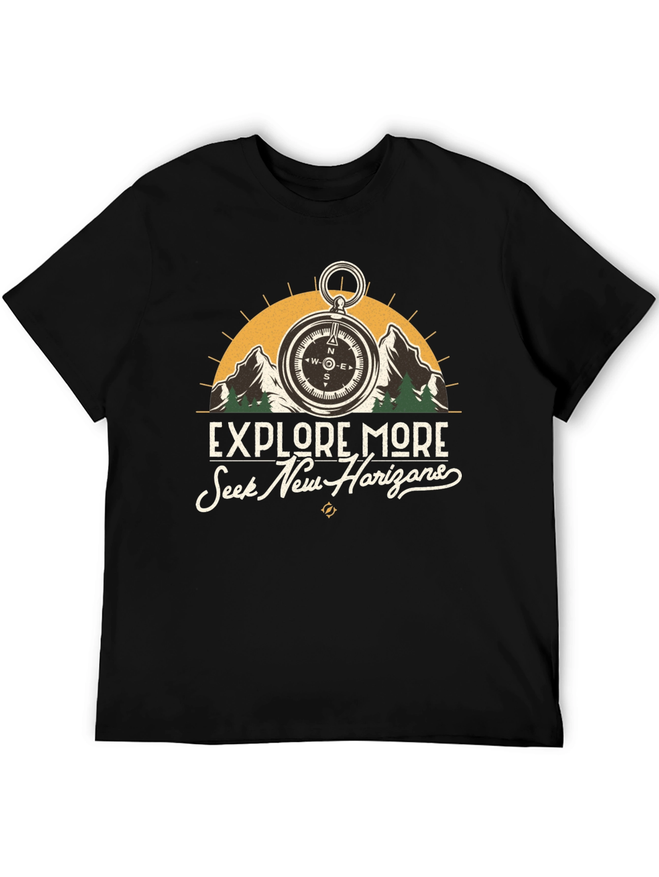 Explore More Black Graphic Tee