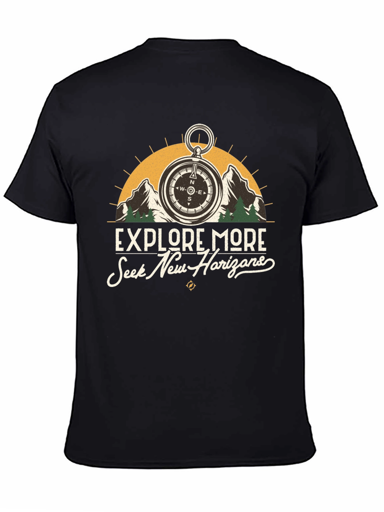 Explore More Black Graphic Tee