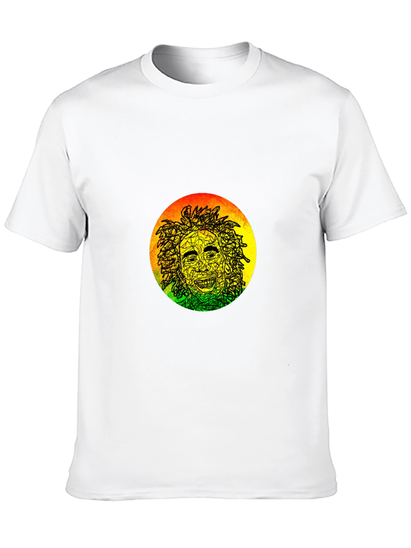 Rasta Man Graphic Black T-Shirt