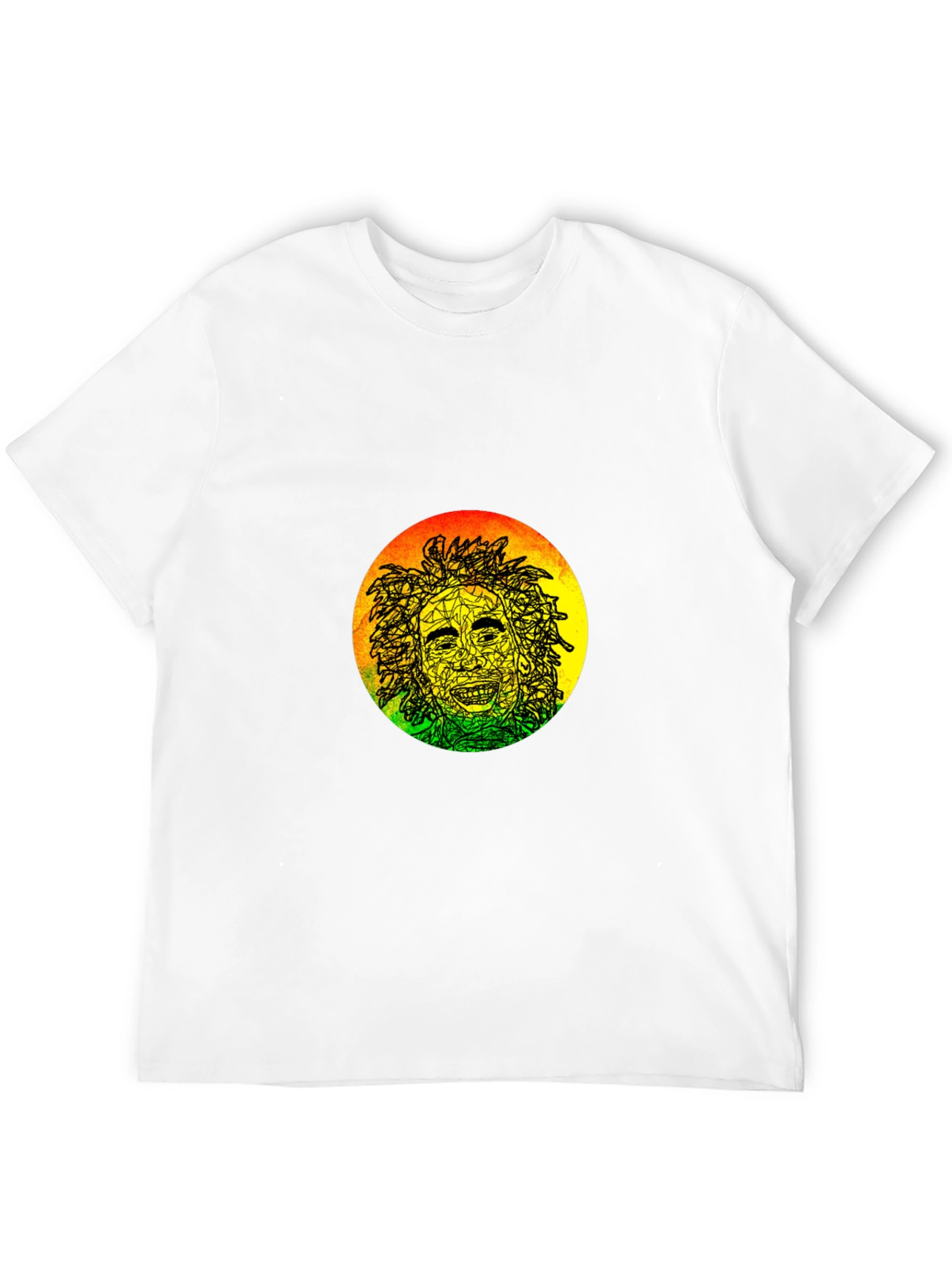 Rasta Man Graphic Black T-Shirt