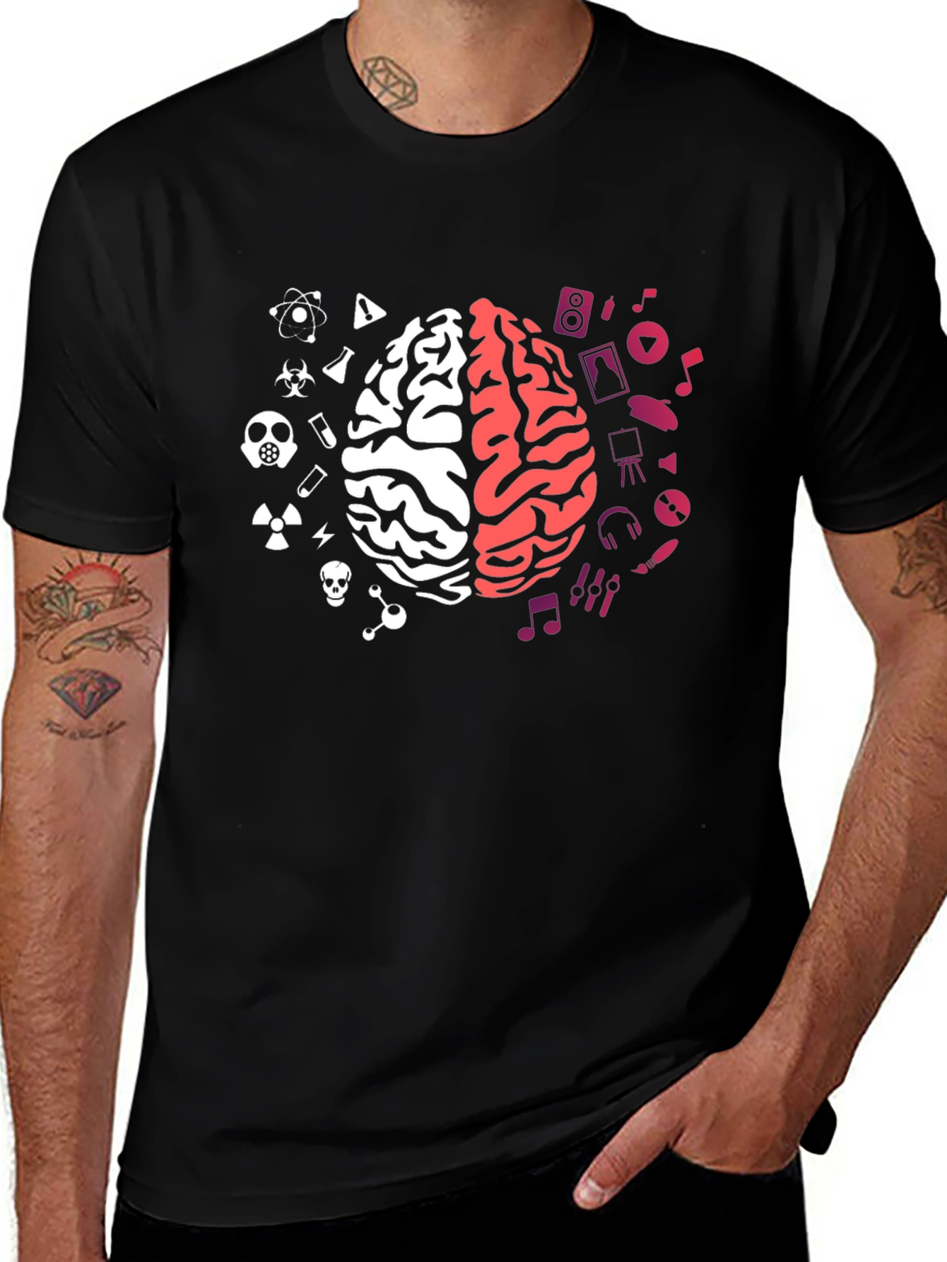 Science Meets Art Brain T-Shirt
