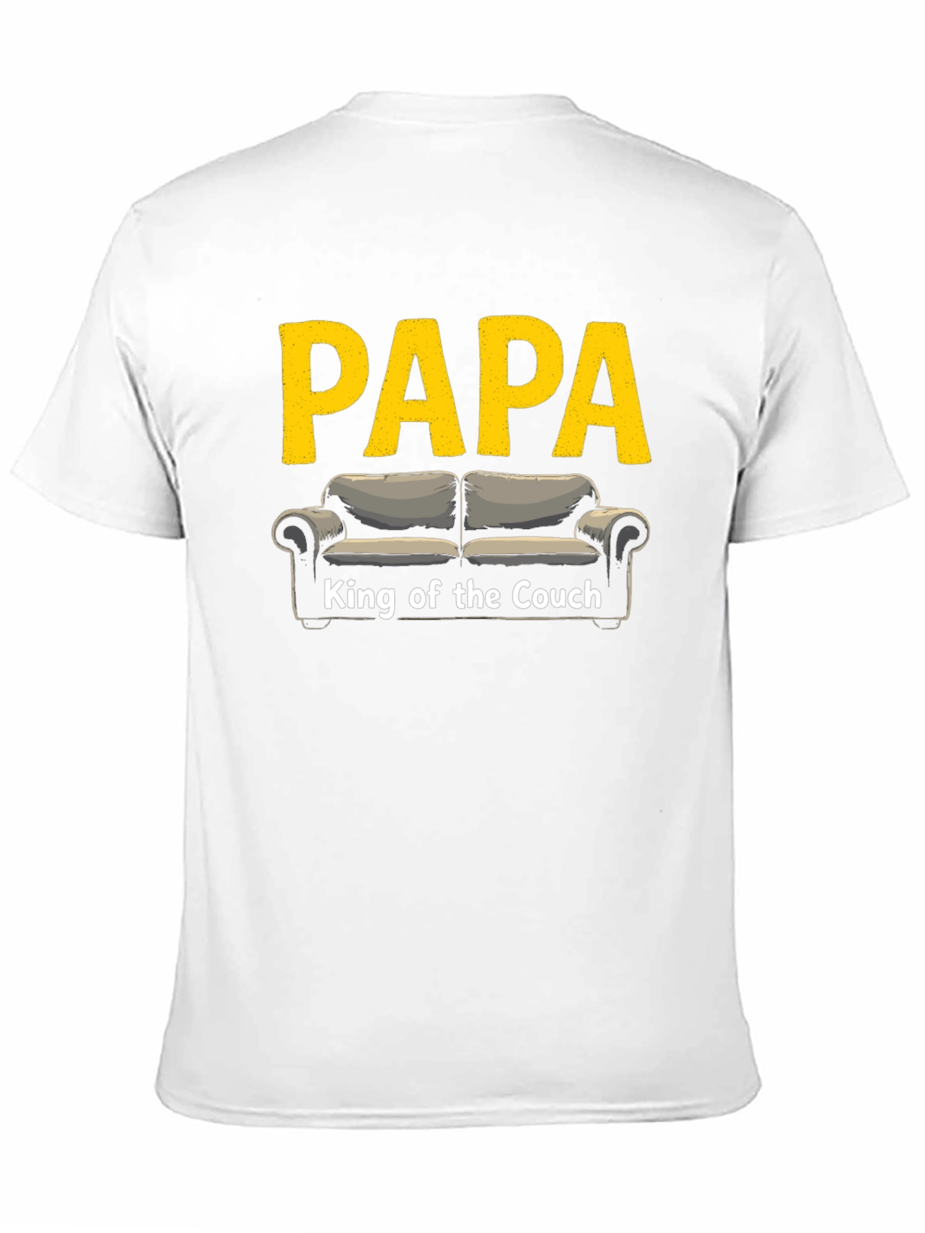 Papa King of the Couch Funny T-Shirt