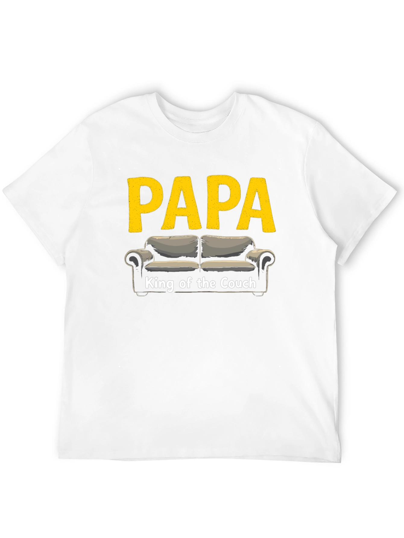 Papa King of the Couch Funny T-Shirt