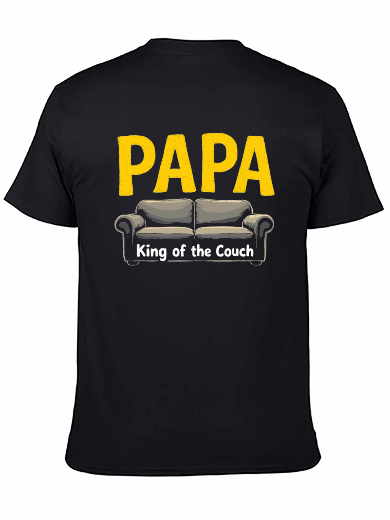 Papa King of the Couch Funny T-Shirt