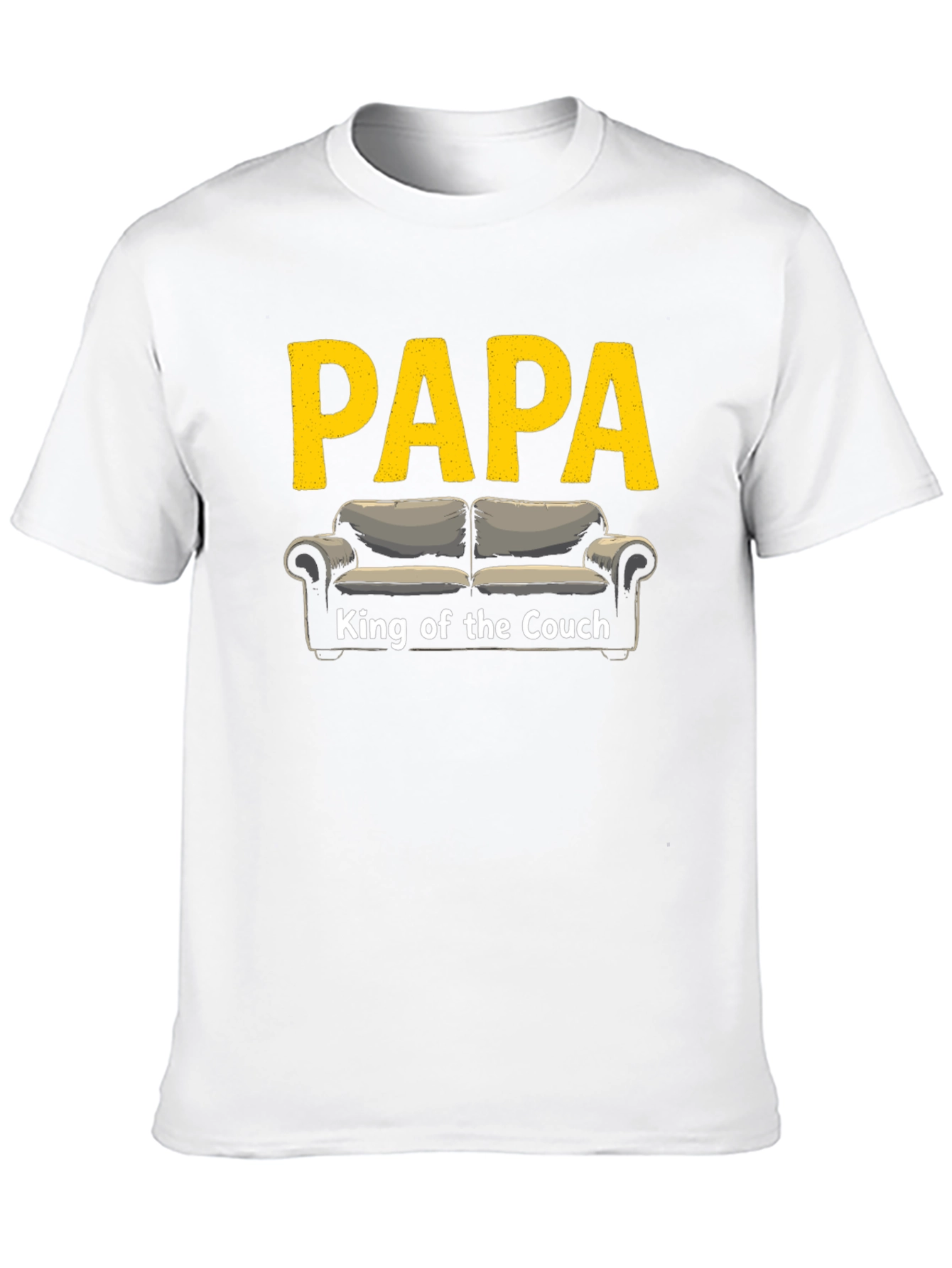 Papa King of the Couch Funny T-Shirt