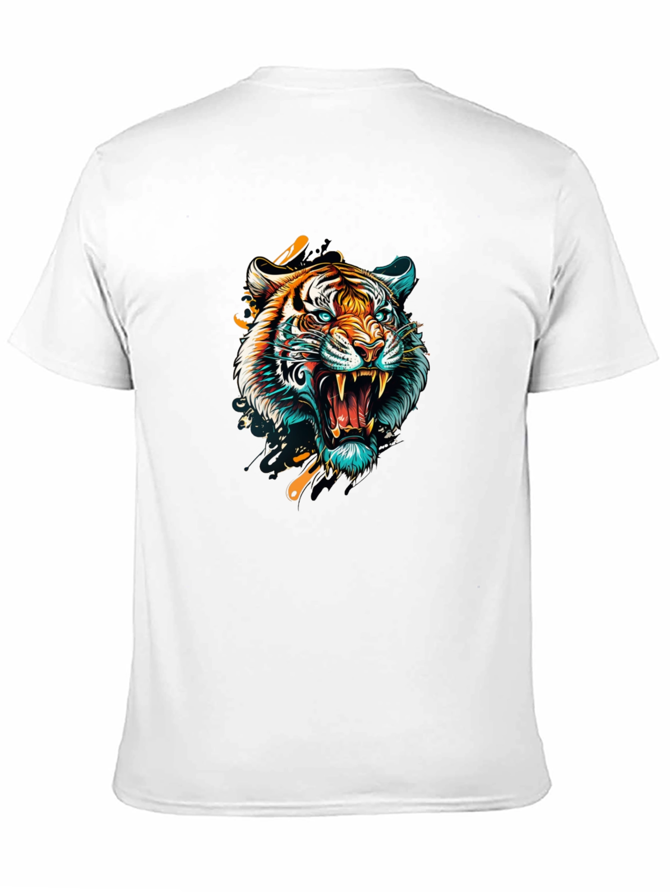 Roaring Tiger Graphic Tee - Stylish Mens Black T-Shirt