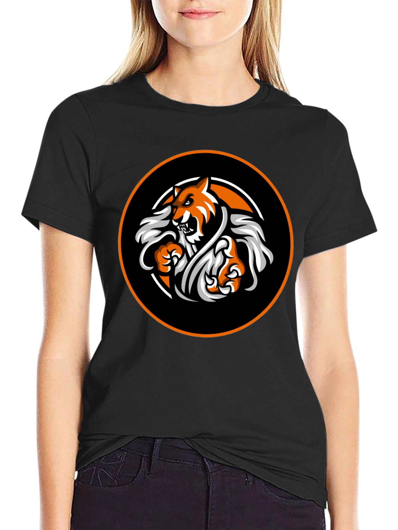 Tiger Graphic T-Shirt - Mens Black Tee