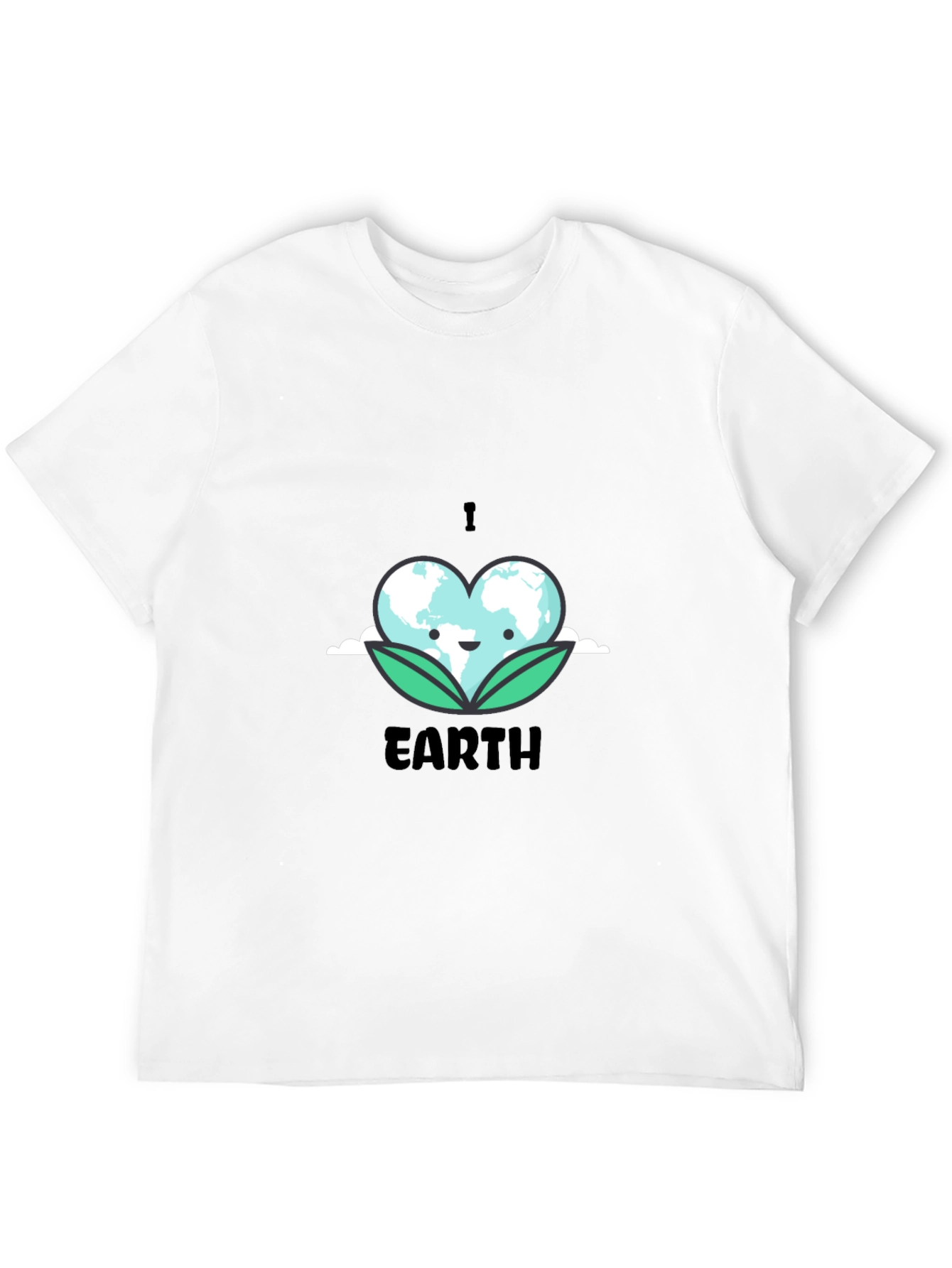 I Heart Earth Graphic Tee - Black Cotton T-Shirt