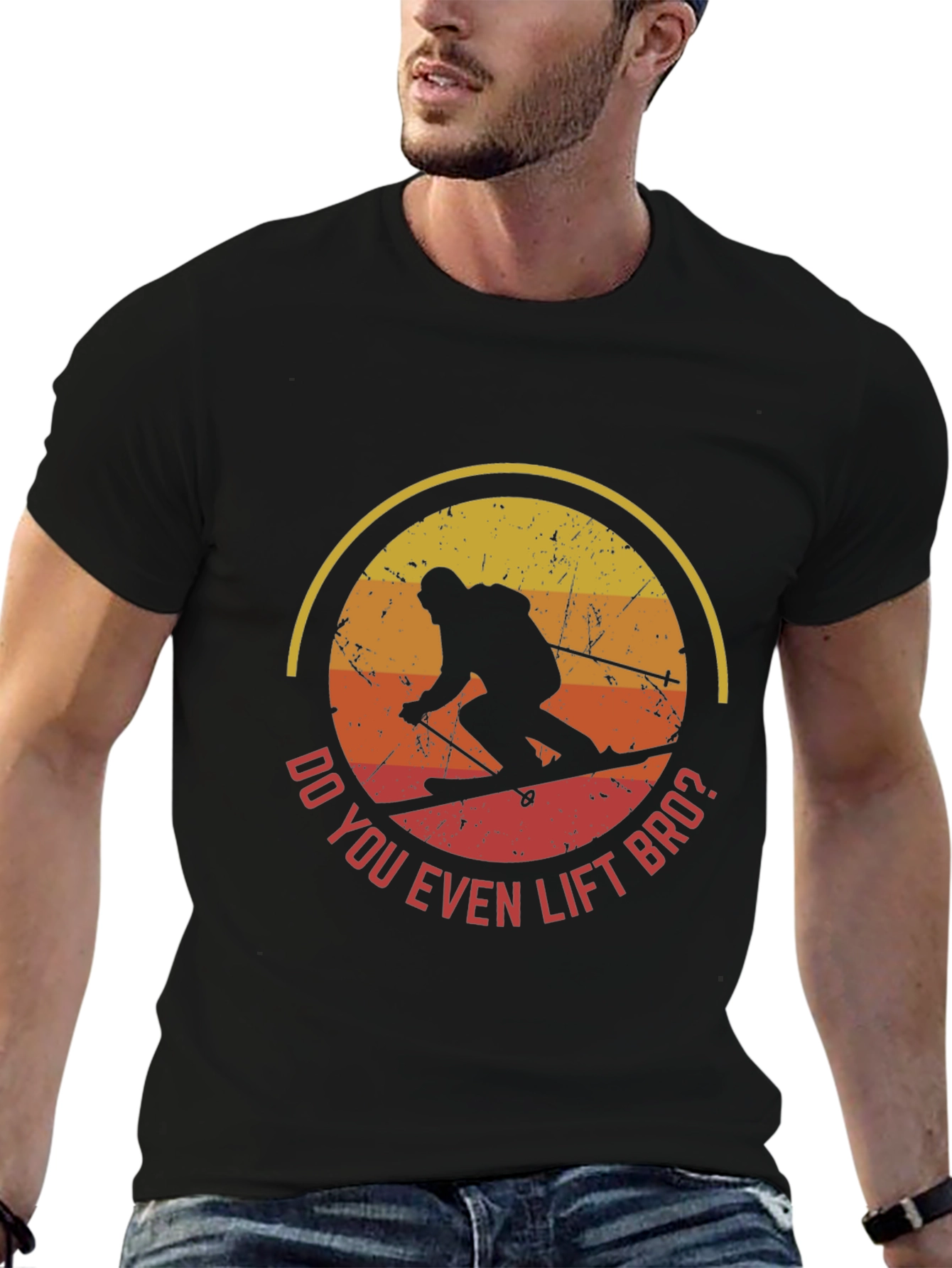 Do You Even Lift Bro? Skiing T-Shirt