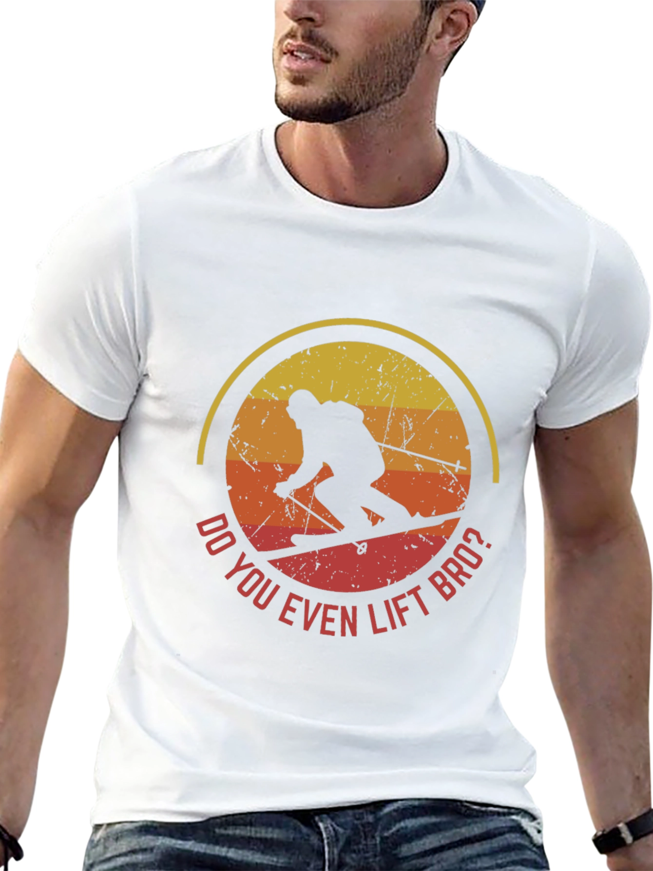 Do You Even Lift Bro? Skiing T-Shirt