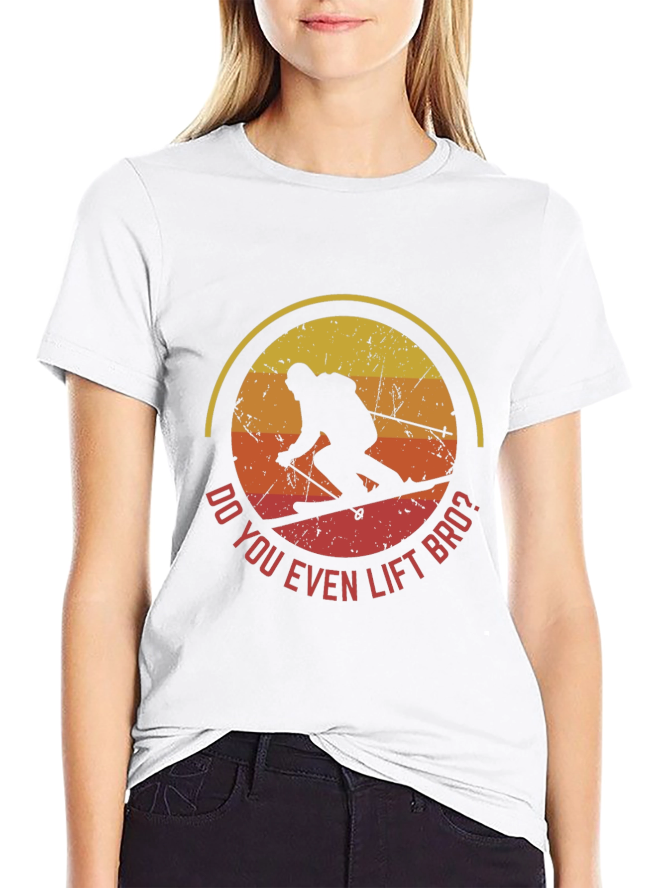 Do You Even Lift Bro? Skiing T-Shirt