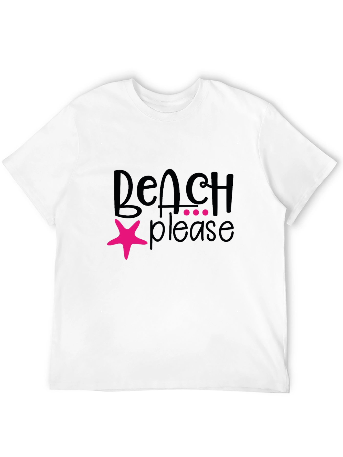 Beach Please Graphic T-Shirt - Black