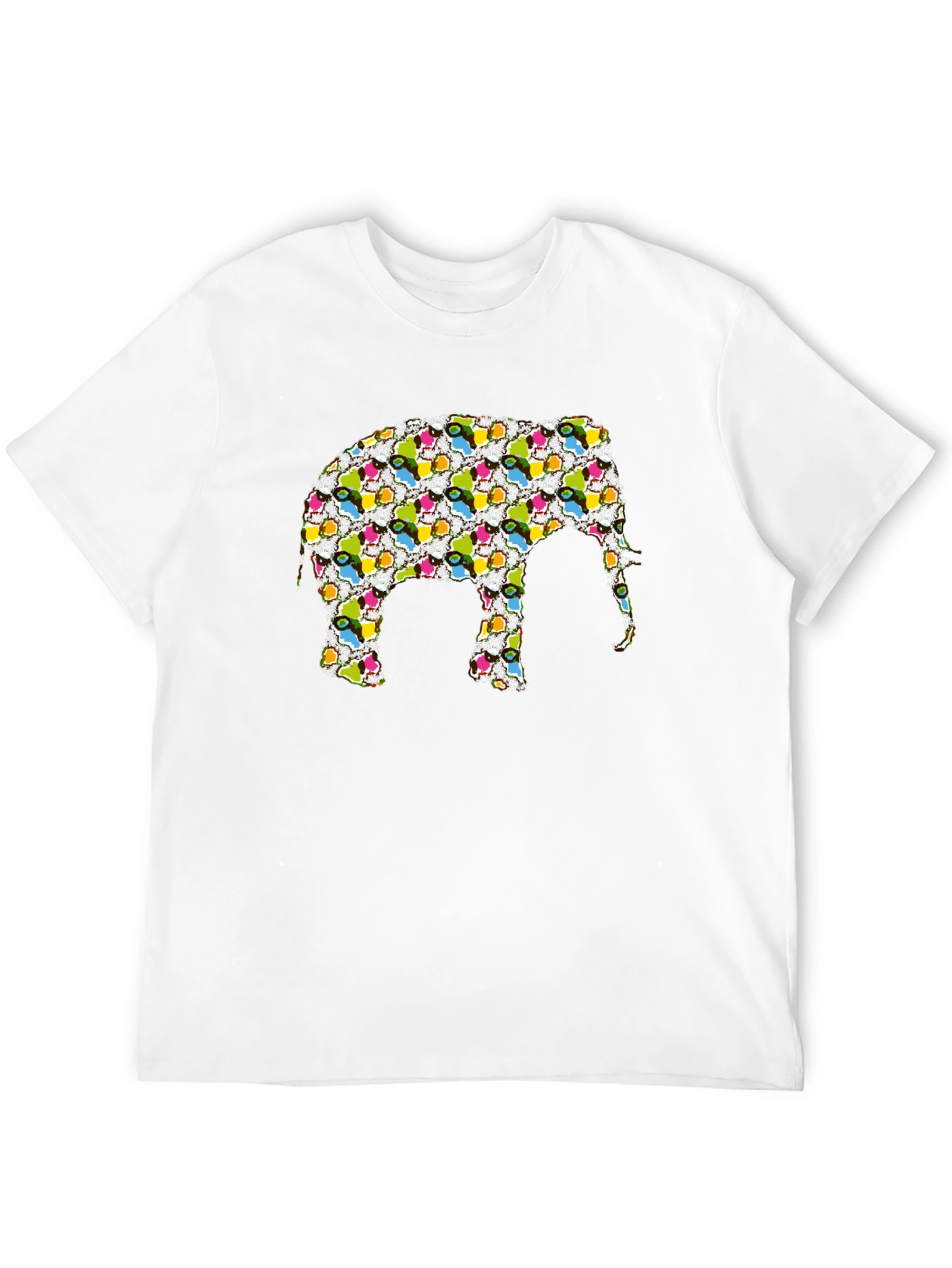 Funky Elephant Graphic Tee - Black Cotton T-Shirt
