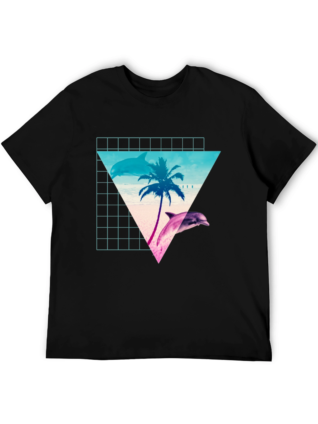 Retro Dolphin Palm T-Shirt