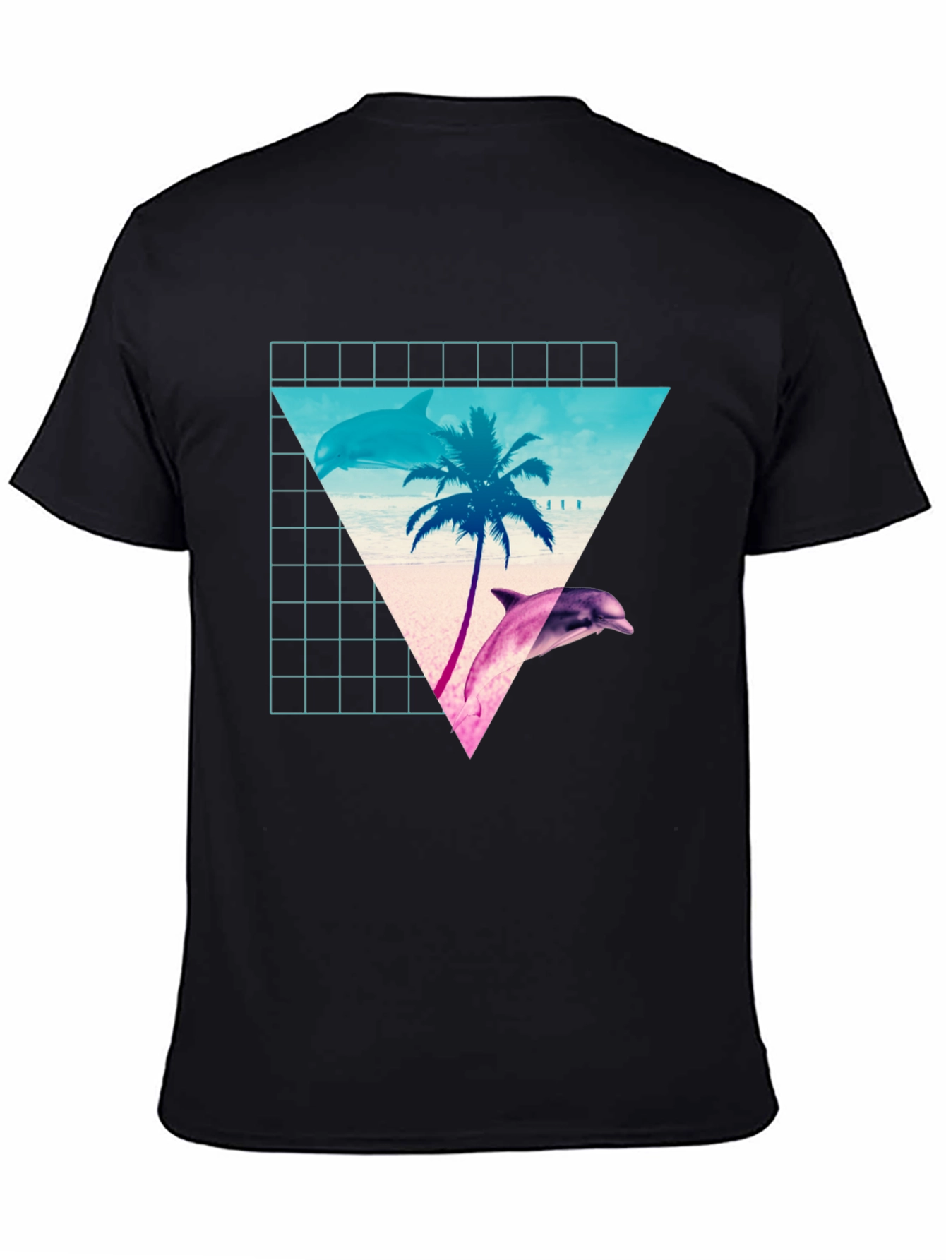 Retro Dolphin Palm T-Shirt
