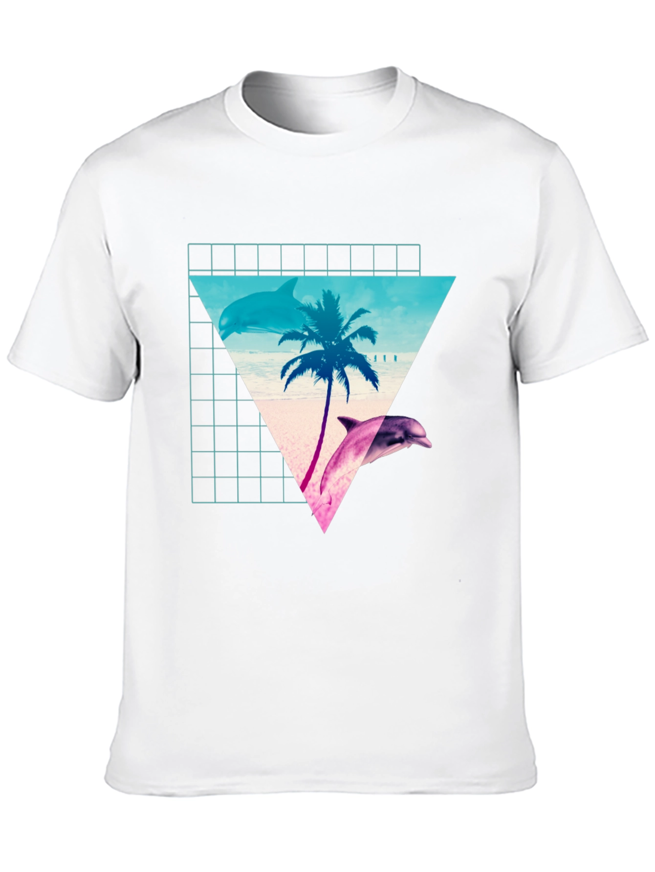 Retro Dolphin Palm T-Shirt