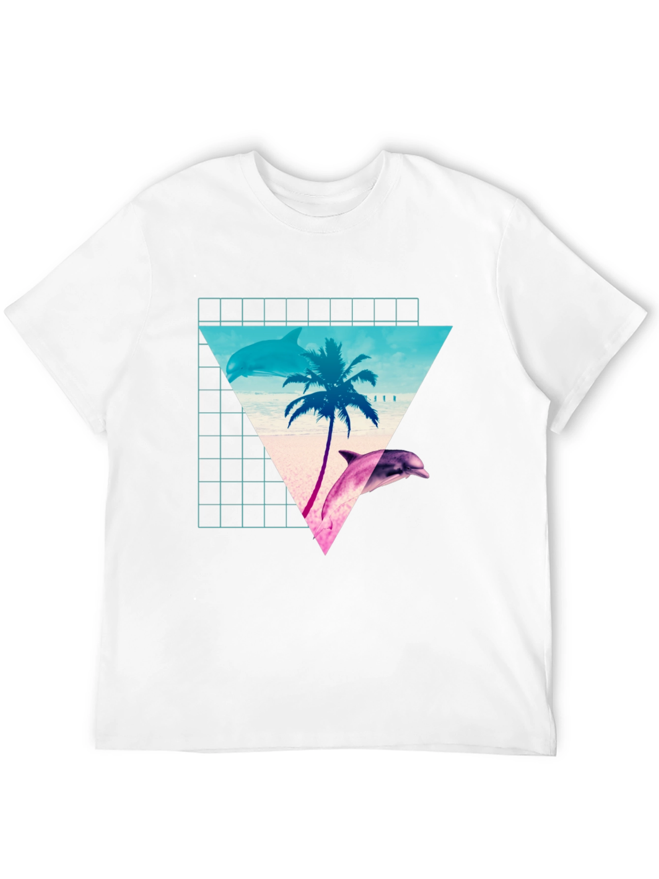 Retro Dolphin Palm T-Shirt