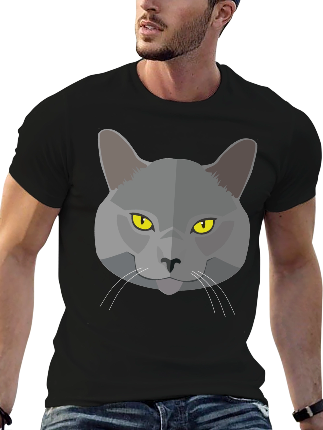 Cool Cat Graphic Black T-Shirt