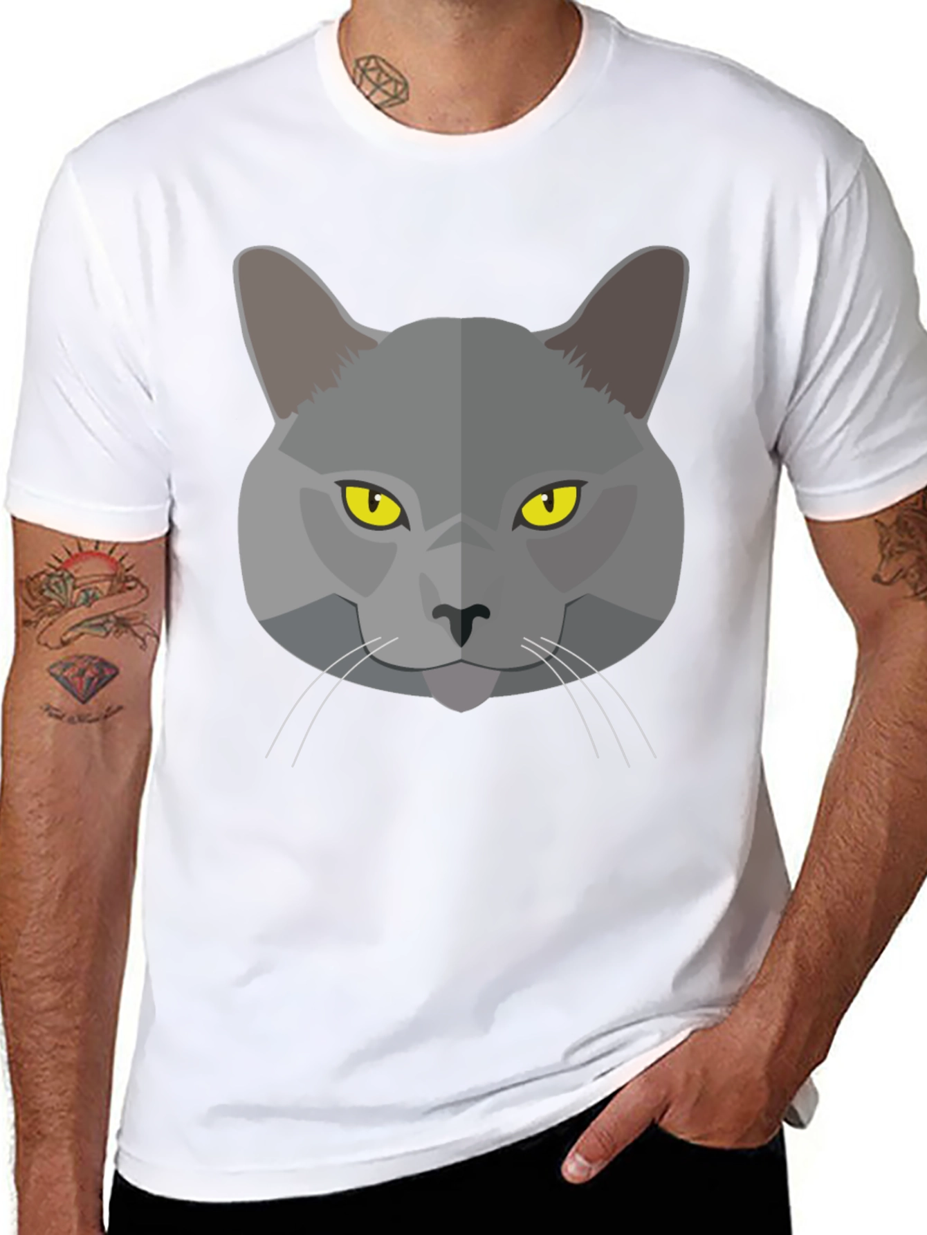 Cool Cat Graphic Black T-Shirt