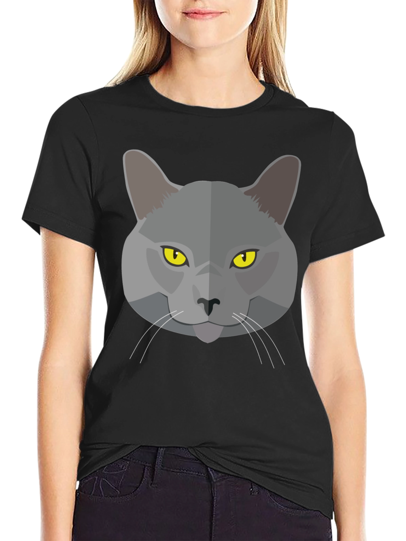 Cool Cat Graphic Black T-Shirt