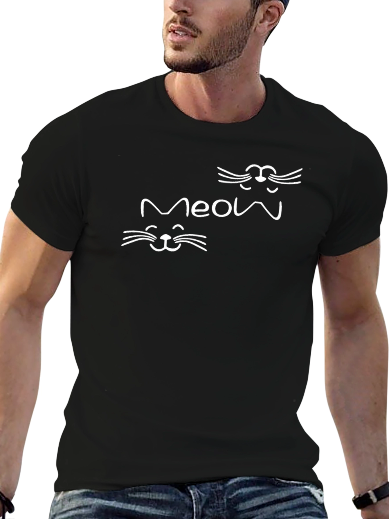 Meow Cat T-Shirt - Cool Cat Lover Tee