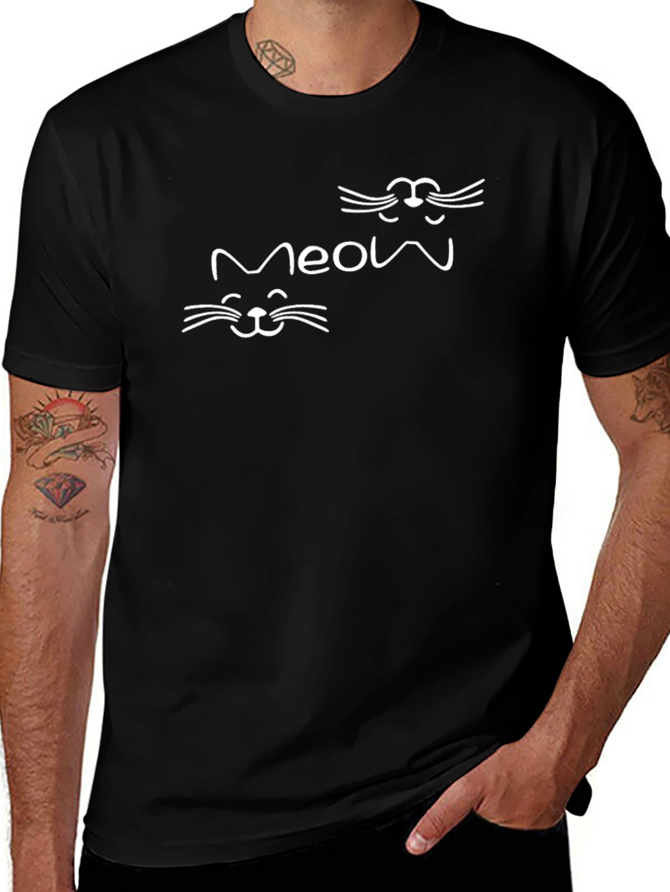Meow Cat T-Shirt - Cool Cat Lover Tee