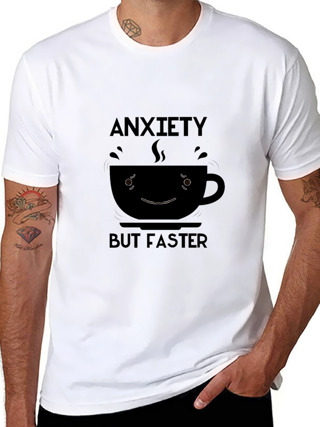Anxiety But Faster T-Shirt - Coffee Lovers Tee