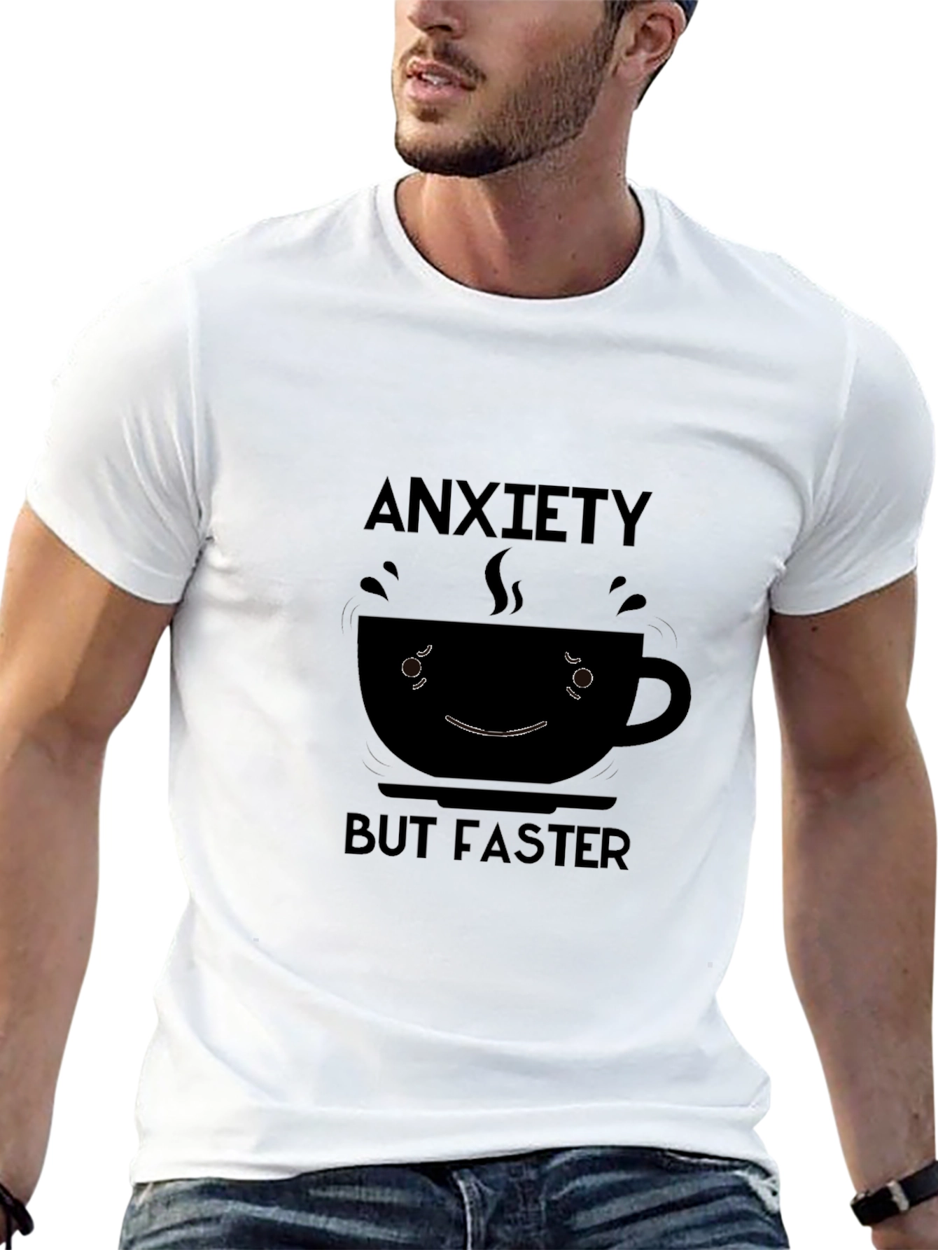 Anxiety But Faster T-Shirt - Coffee Lovers Tee