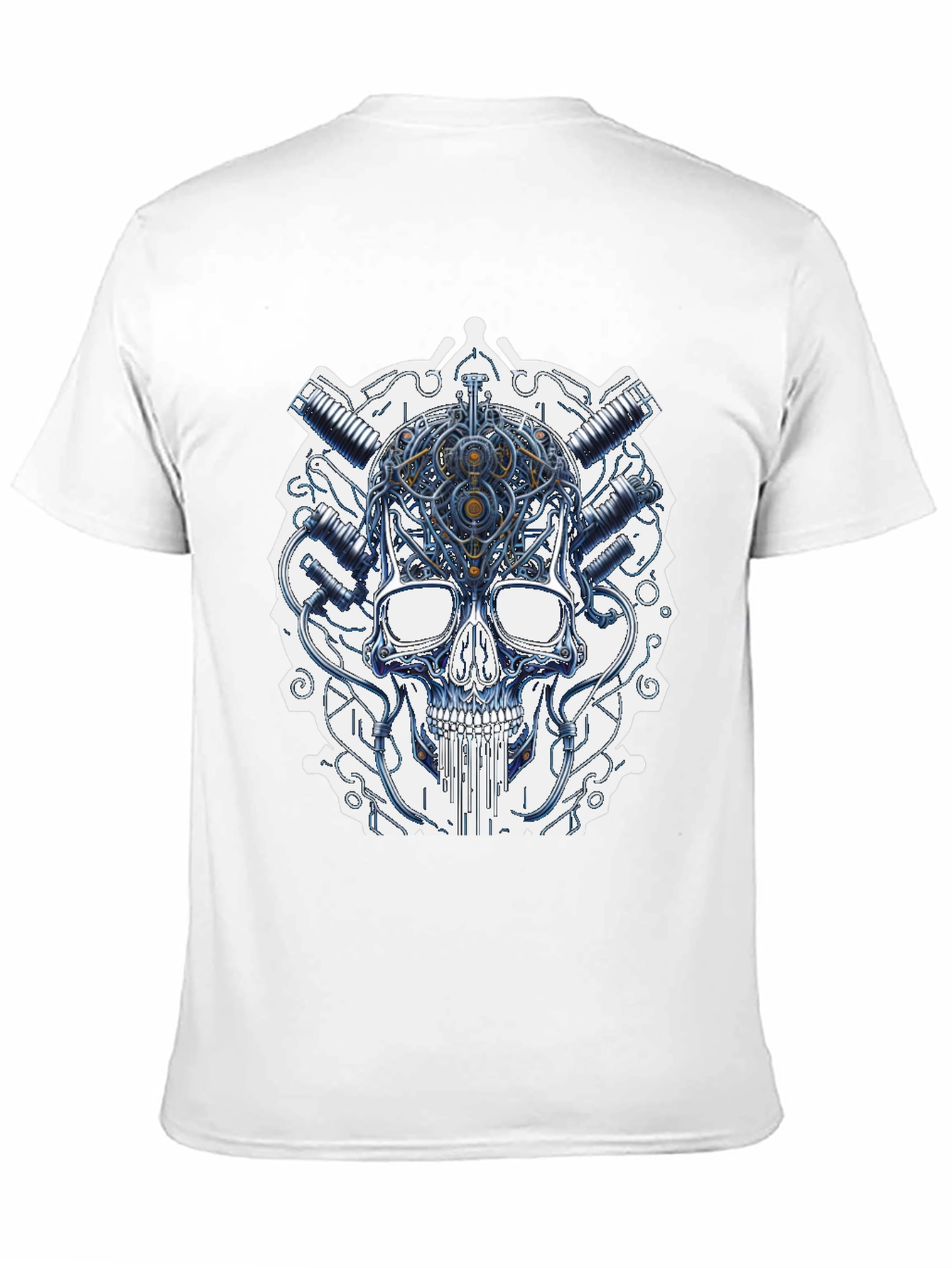 Cyberpunk Skull Graphic T-Shirt
