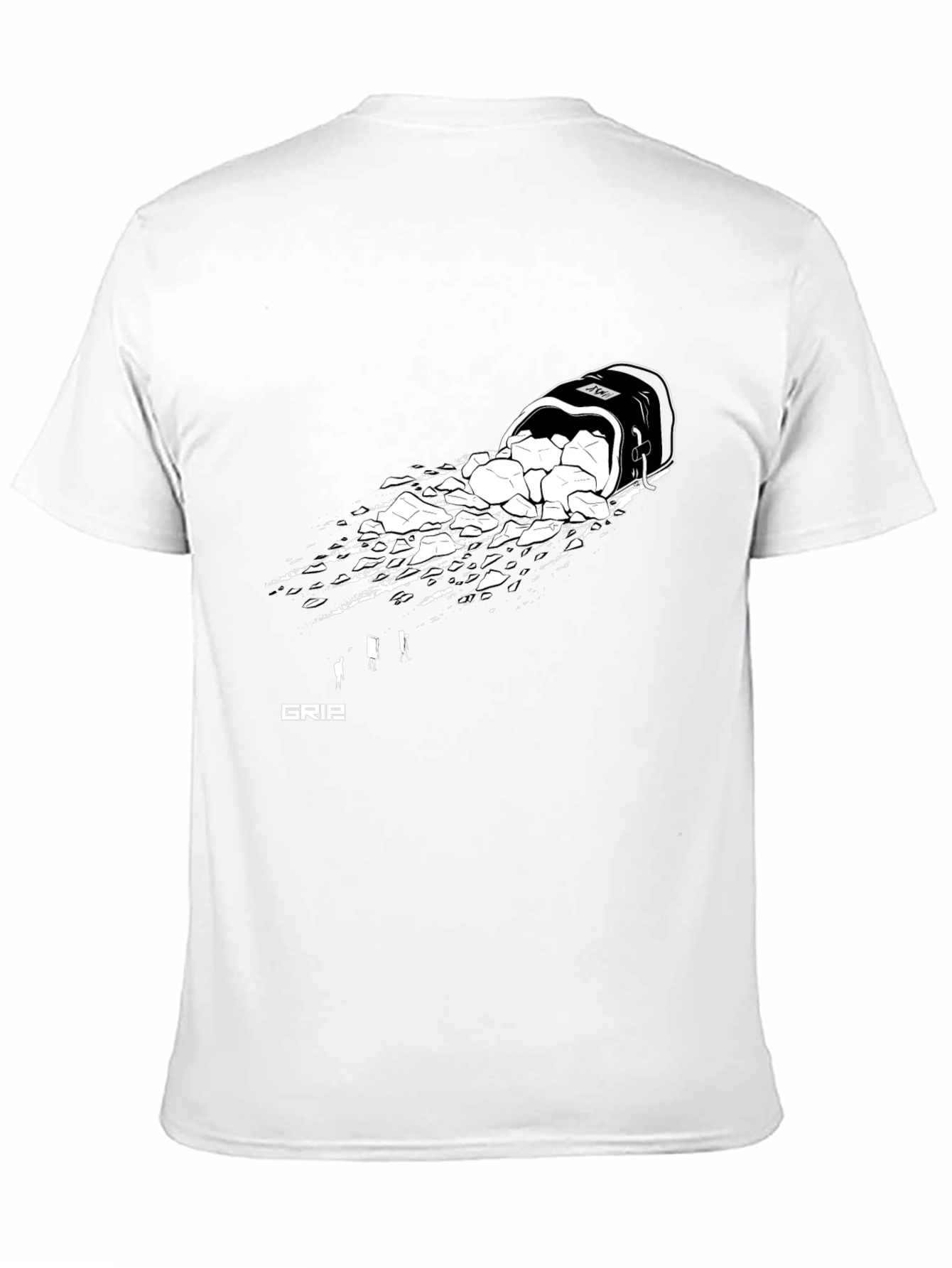 Mens Black Graphic Tee - Rock Bucket Design