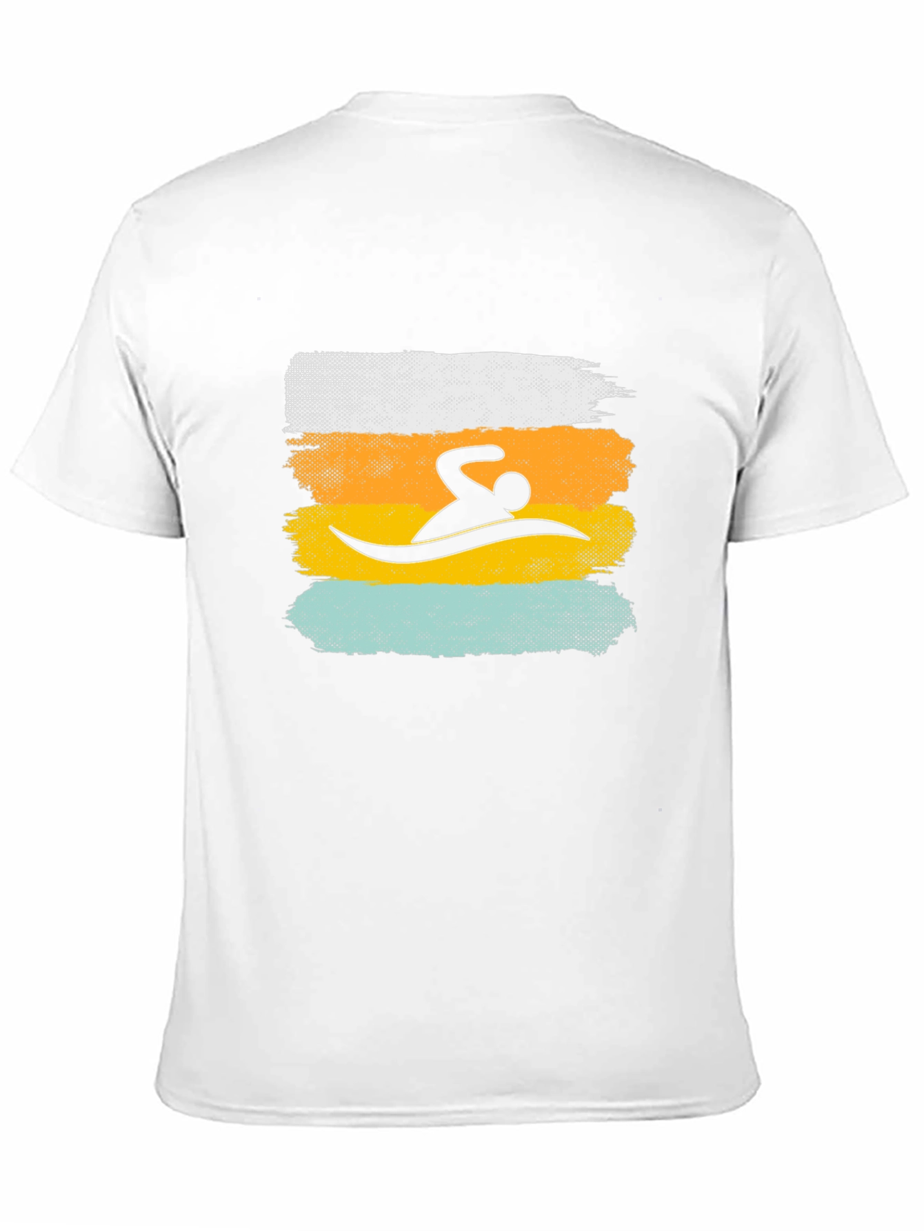 Swimmer Graphic Tee - Retro Brushstroke Design