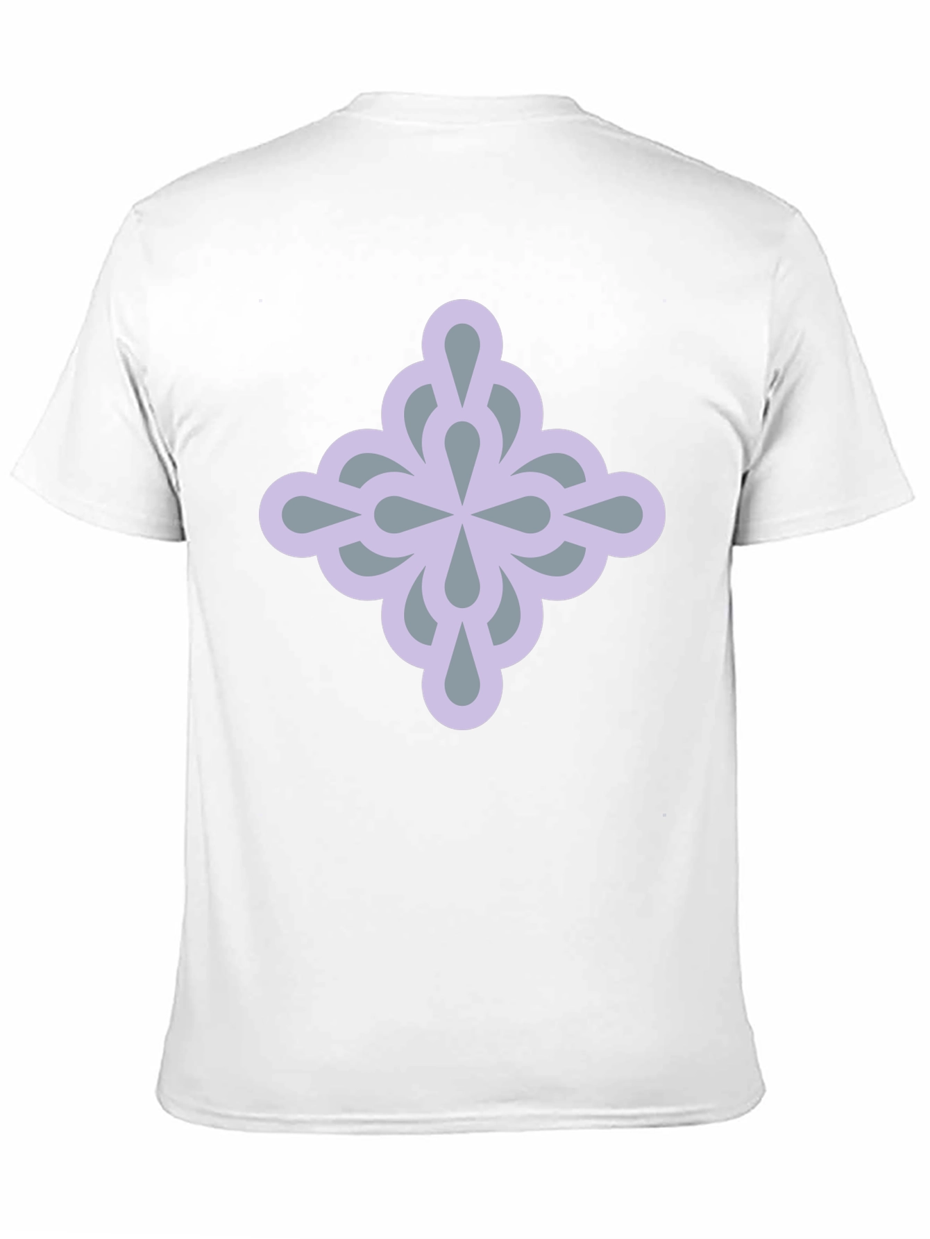 Stylish Black Tee with Geometric Flower Design