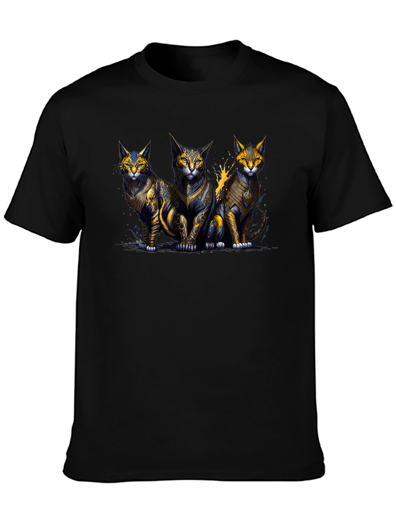 Three Mystic Cats Graphic T-Shirt