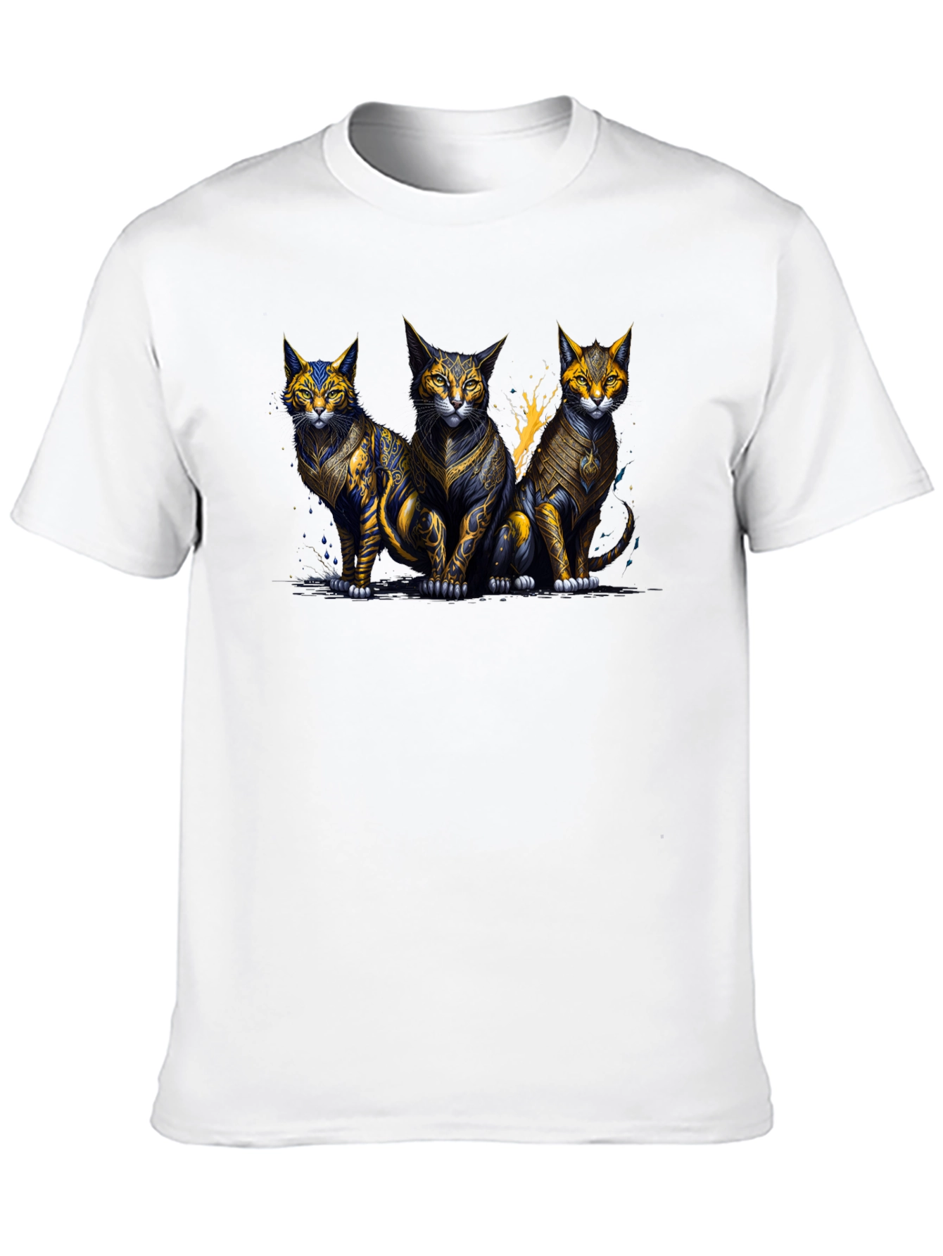 Three Mystic Cats Graphic T-Shirt