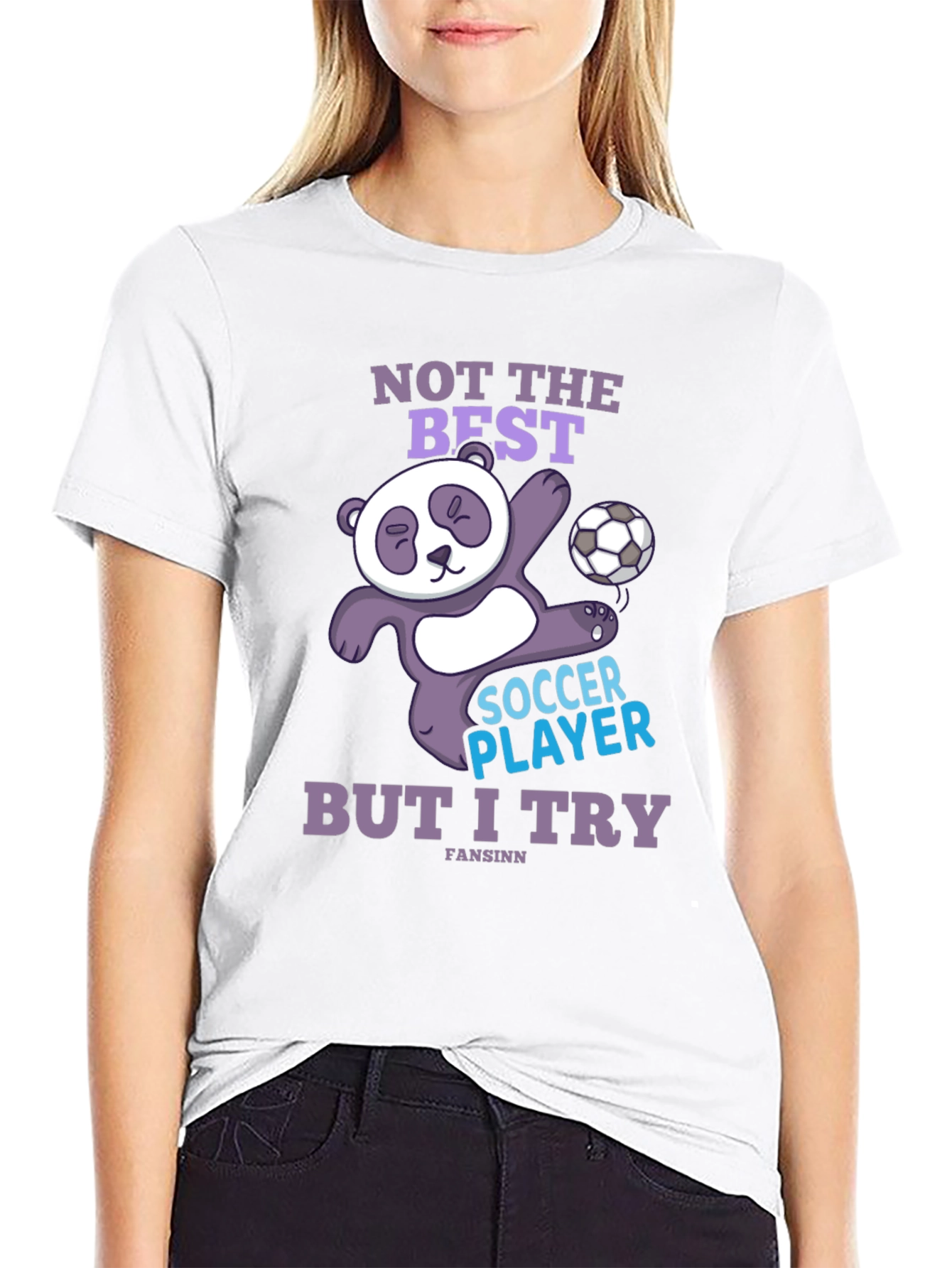 Funny Panda Soccer Player T-Shirt