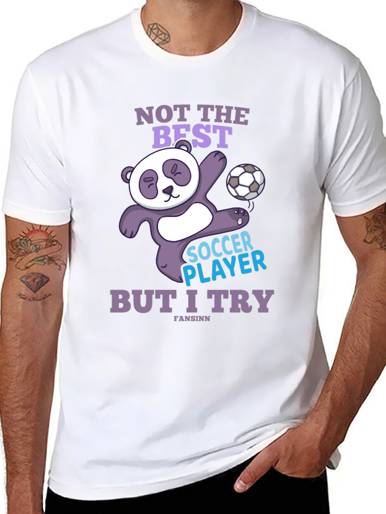 Funny Panda Soccer Player T-Shirt
