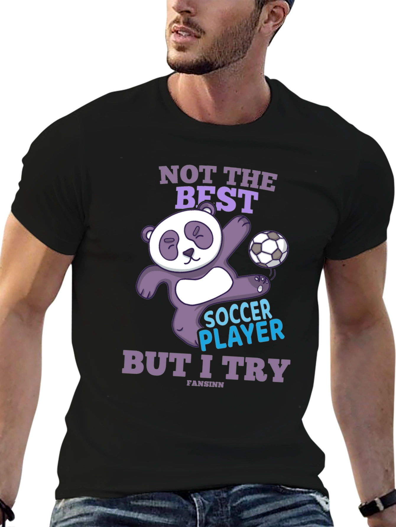 Funny Panda Soccer Player T-Shirt